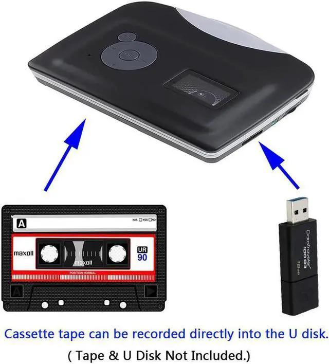 Main image of JAENFONG Portable Cassette Player Tape to MP3 Converter Recorder Audio Player Convert Cassette To USB Flash Drive With Earphone