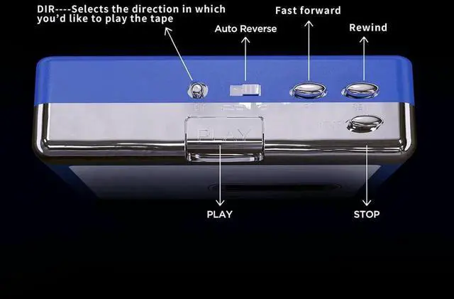 Alt view image 3 of 6 - JAENFONG Portable BT 4.2 Cassette Player Transmit Tape Music to BT Headset/Speaker Enjoy Retro Tape Wirelessly Auto Reverse Function