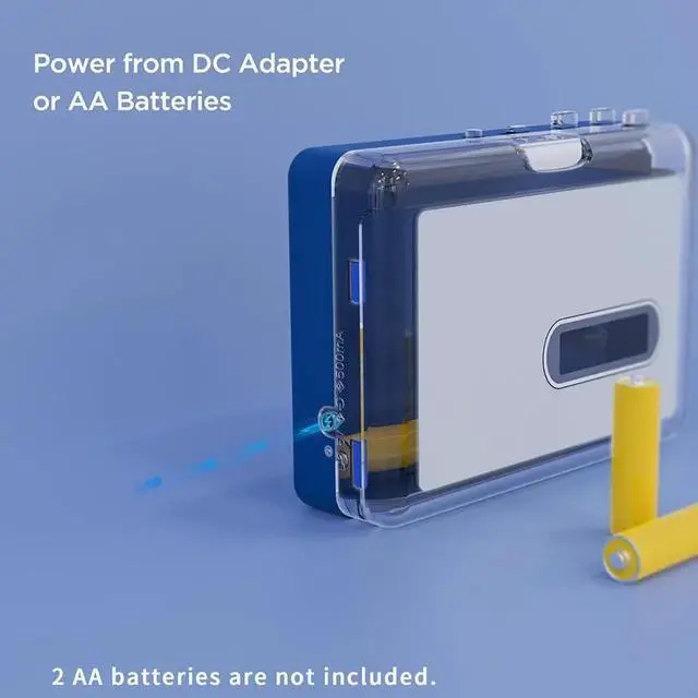 Alt view image 6 of 6 - JAENFONG Portable BT 4.2 Cassette Player Transmit Tape Music to BT Headset/Speaker Enjoy Retro Tape Wirelessly Auto Reverse Function