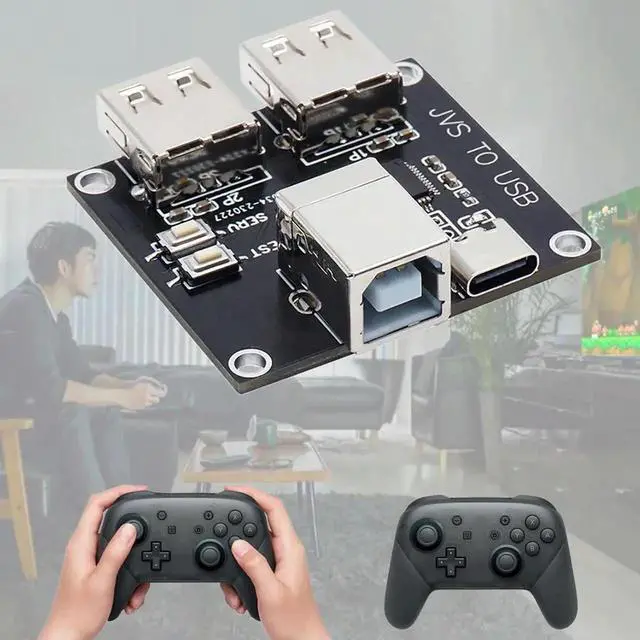 Alt view image 6 of 7 - Controller Adapter Customize Button Layout JVS To USB Gamepad Adapter Dual Joystick Mode Accessories for JVS Based System