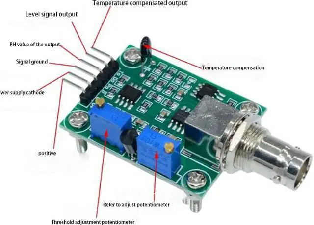 Alt view image 4 of 6 - JAENFONG PH Value Detection Module Collection Sensor Module Soil Water PH Sensor PH Monitoring And Control