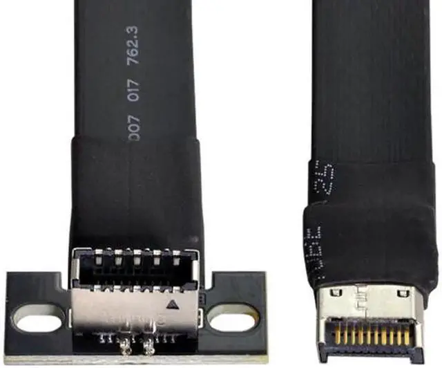 Alt view image 6 of 7 - JAENFONG USB 3.1 Front Panel Header Male to Female Type-E Motherboard Extension Data Cable 50cm