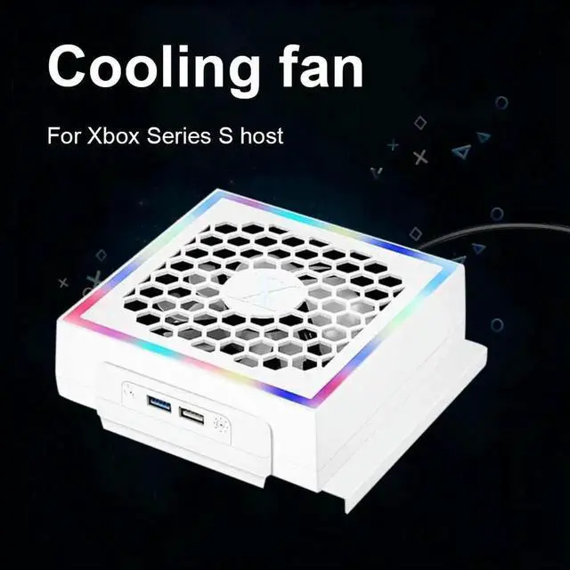 Alt view image 4 of 4 - LED Cooling Fan 3 Gears Adjustable 5V 2.4A Cooling Fan Atmosphere Light Decoration Gaming Accessories for Xbox Series S