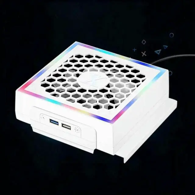 Alt view image 3 of 4 - LED Cooling Fan 3 Gears Adjustable 5V 2.4A Cooling Fan Atmosphere Light Decoration Gaming Accessories for Xbox Series S
