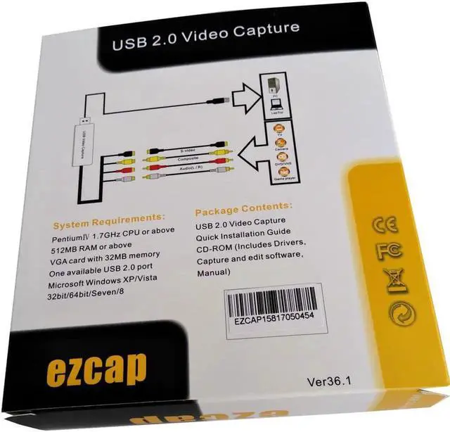 Alt view image 3 of 6 - JAENFONG USB2.0 Analog to Digital Audio video Capture Converter old VHS VI8 Camcorder Converts Tapes into pc for windows 7 810