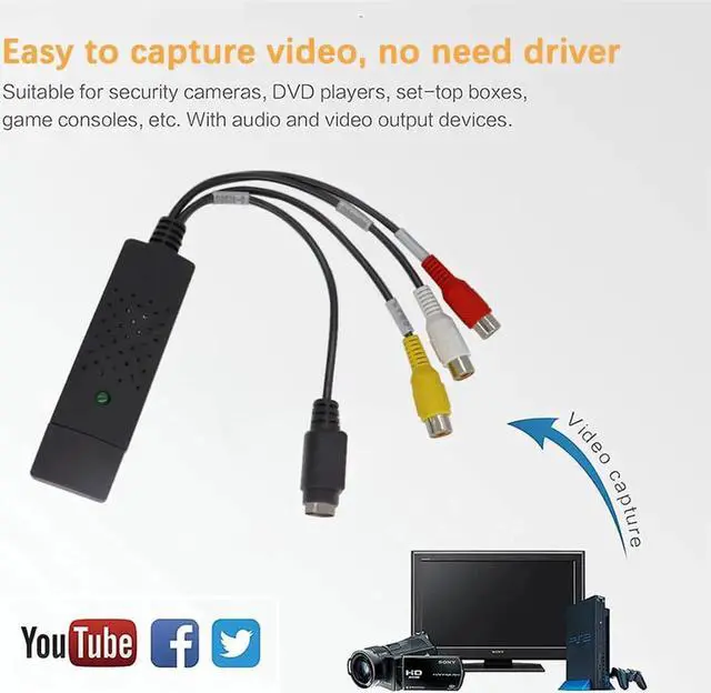 Alt view image 4 of 6 - JAENFONG USB 2.0 Capture 4 Channel Video TV DVD VHS Audio Capture Adapter Card TV Video DVR