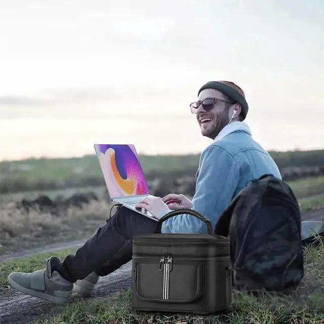 Alt view image 4 of 4 - Carrying Case for Ef Ecoflow River 2 Portable Power Station Bag Waterproof Travel Bag w/ Shoulder Strap & Handle