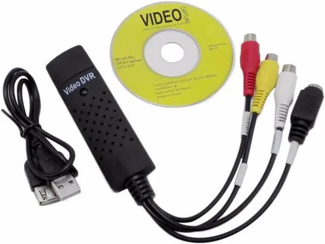 Alt view image 6 of 6 - JAENFONG Portable USB Video Capture Device USB 2.0 Easy to Cap Video TV DVD VHS DVR Capture Adapter Easier Cap support Win7/8/10/XP/Vista