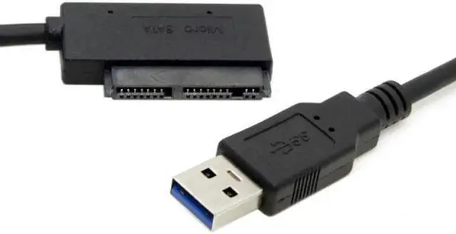 Main image of JAENFONG USB 3.0 to Micro SATA 7+9 16 Pin 1.8" 90 Degree Angled Hard Disk Driver SSD Adapter Cable 10cm