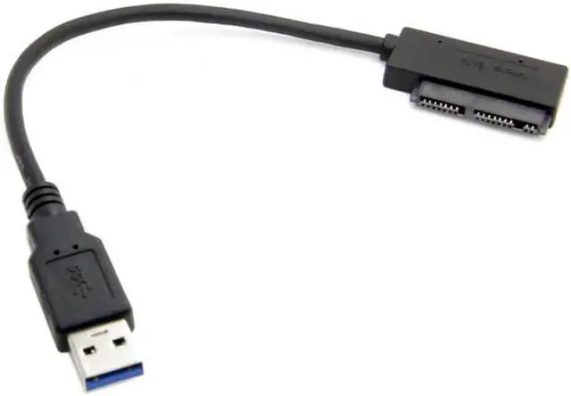 Alt view image 5 of 7 - JAENFONG USB 3.0 to Micro SATA 7+9 16 Pin 1.8" 90 Degree Angled Hard Disk Driver SSD Adapter Cable 10cm
