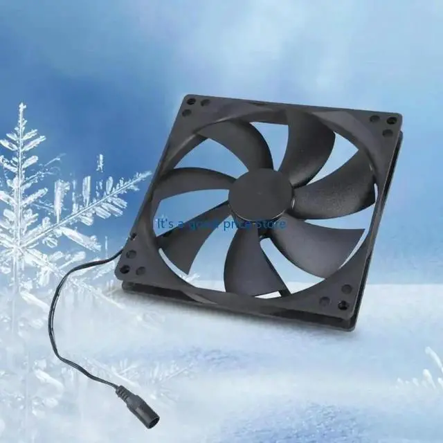 Alt view image 5 of 7 - 180mm Double Ball Bearing 12V Cooling Fan 5.5x2.1mm High Airflows Adjustment For PC Case Server Cabinet Ventilation Fan