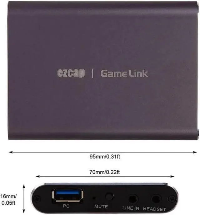 Alt view image 2 of 6 - JAENFONG Ezcap 311P 4K USB HD Video Capture Card 1080P 60Fps Live Streaming HDMI-Compatible USB 3.0 Game Capture Live Streaming Recording