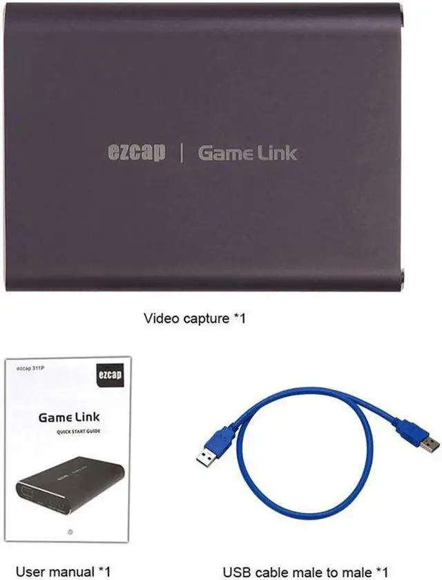 Alt view image 3 of 6 - JAENFONG Ezcap 311P 4K USB HD Video Capture Card 1080P 60Fps Live Streaming HDMI-Compatible USB 3.0 Game Capture Live Streaming Recording