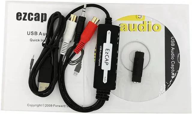 Alt view image 2 of 6 - JAENFONG EZCAP USB Audio Capture Cassette To CD/MP3 Converter MP3 WMA WAVE Recorder Edit Audio to Digital RCA R/L 3.5mm audio input