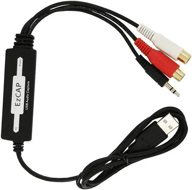 Alt view image 4 of 6 - JAENFONG EZCAP USB Audio Capture Cassette To CD/MP3 Converter MP3 WMA WAVE Recorder Edit Audio to Digital RCA R/L 3.5mm audio input