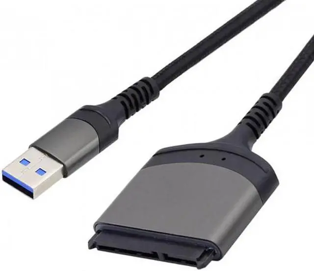 Alt view image 2 of 6 - JAENFONG 5Gbps USB 3.0 Type-A to SATA 22 Pin Adapter Cable for 2.5" Hard Disk Driver SSD