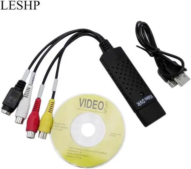 Main image of JAENFONG USB 2.0 Video TV DVD VHS DVR Capture Adapter VHS Video Capture Card Device Support Win10 For MAC IOS Drive Free