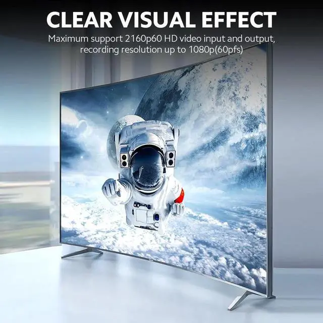 Alt view image 6 of 6 - JAENFONG Game Link Plus Game Video Capture Box 1080P Capture Card Maximum Support 2160P HD Video Input/Output w/ Volume Adjustment Knobs