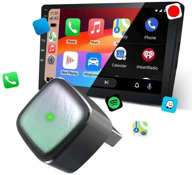 Alt view image 5 of 7 - 2 in 1 Wireless CarPlay Android Auto Adapter Plug & Play Convert Wired to Wireless Dongle for Factory Wired CarPlay Cars