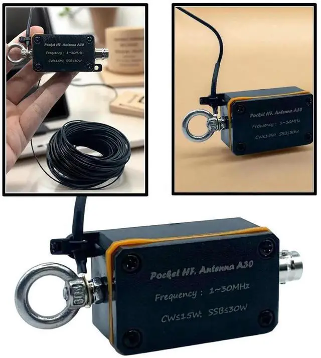 Alt view image 4 of 7 - 1-30MHz Pocket HF Antenna Shortwave Antenna Inverted V Horizontal Balun Long Line Wideband End-fed Antenna w Bag