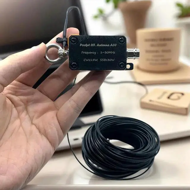 Alt view image 5 of 7 - 1-30MHz Pocket HF Antenna Shortwave Antenna Inverted V Horizontal Balun Long Line Wideband End-fed Antenna w Bag