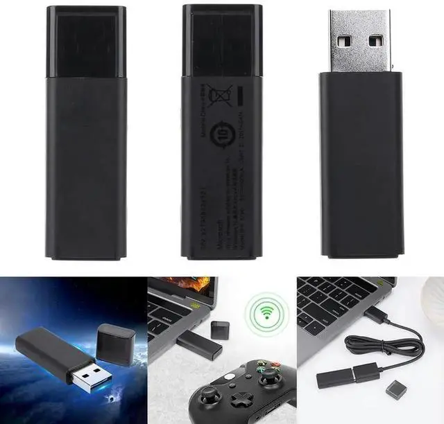 Alt view image 3 of 4 - Wireless Adapter Works with PC 10 Bluetooth-Compatible Adapter Adapter Dongle for XBOX One Xbox Series X/S Controller