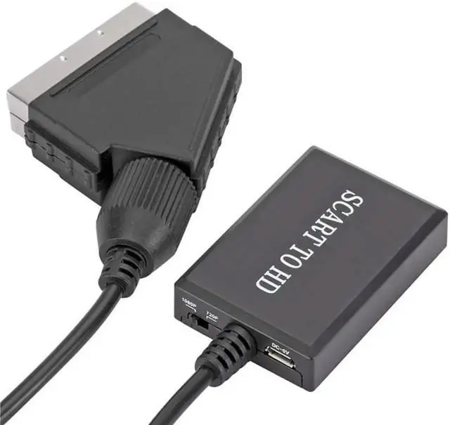 Alt view image 6 of 6 - JAENFONG 1080P SCART to HD Audio and Video Cable Box Adapter HD 1080P Video Conversion