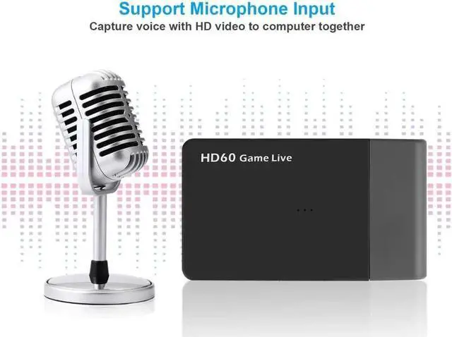 Alt view image 4 of 6 - JAENFONG EZCAP 261M USB 3.0 HD60 Video game Capture 4K 1080P Game Live Streaming Video Converter Support 4K Video for XBOX One PS4 Camera