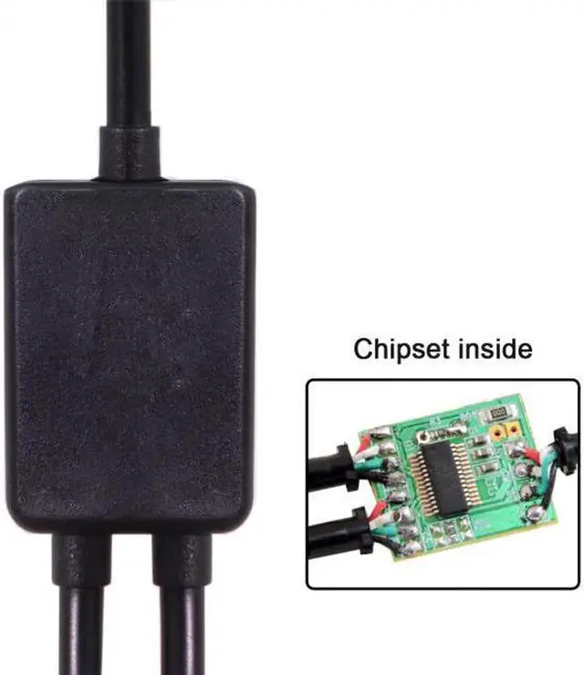 Alt view image 3 of 7 - JAENFONG Type-C to Dual Ports USB-C Female Hub Cable For Laptop PCMouseFlash Disk