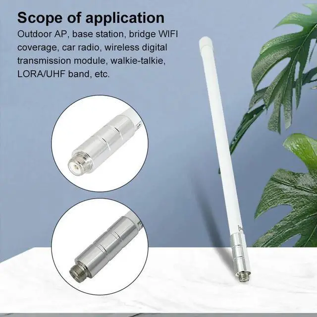 Alt view image 3 of 4 - High Gain Antenna 144/430 MHz Outdoor Omni Directional Fiberglass Base Antenna PL259 Female Connector Fiberglass Antenna