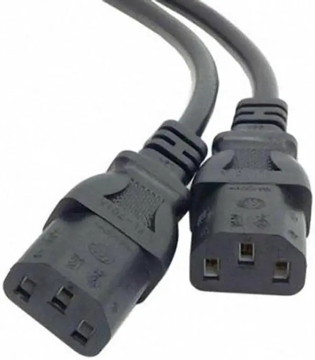 Alt view image 7 of 7 - JAENFONG Single C14 to Dual C13 5-13R Short Power Y Type Splitter Adapter Cable Cord