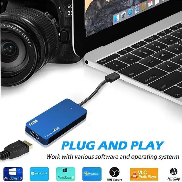 Alt view image 3 of 6 - JAENFONG Ezcap322 1080p 120fps HDMI Video Capture Card 4K Video Record box for PS3/4 DSLR Camcorder Camera Game Broadcast Live Streaming