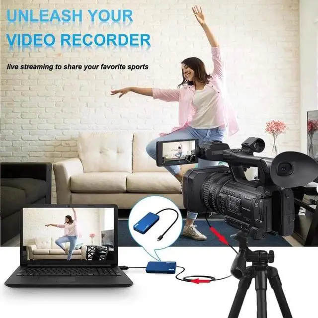 Alt view image 4 of 6 - JAENFONG Ezcap322 1080p 120fps HDMI Video Capture Card 4K Video Record box for PS3/4 DSLR Camcorder Camera Game Broadcast Live Streaming