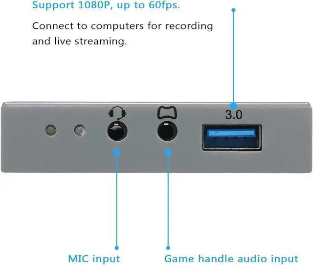 Alt view image 6 of 6 - JAENFONG ezcap269 1080P HD Video Game Capture Box USB 3.0 for Live Video Support 4K Video Input and Output MIC Input Gamepad Audio Input