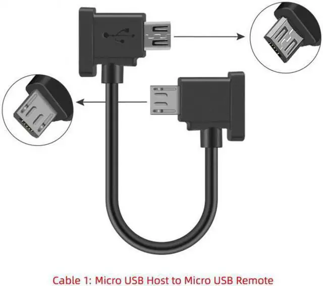 Alt view image 6 of 7 - JAENFONG 3pcs/set Remote Controller Data Cable Type-CMicro8P to Micro USB for Mavic Pro Platinum Mavic Park RC Accessories