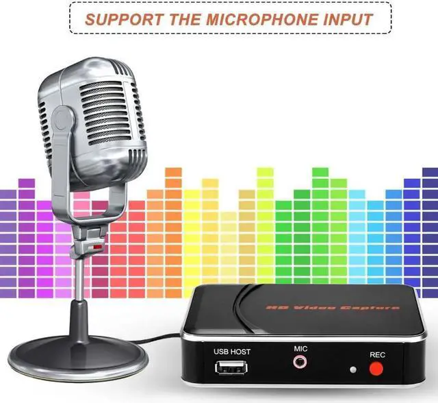 Alt view image 3 of 6 - JAENFONG EZCAP 1080P 30fps HD Video Capture Card Game Capture With Microphone In for Blue Ray/Set-top box/Computer/Game box