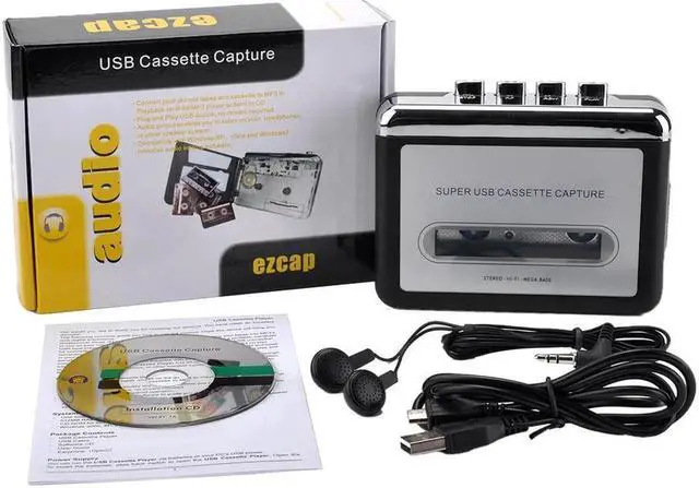 Alt view image 6 of 6 - JAENFONG Mini walkman player cassette tape to cd MP3 USB casstte converter, convert analog audio to MP3 WMV format through computerR