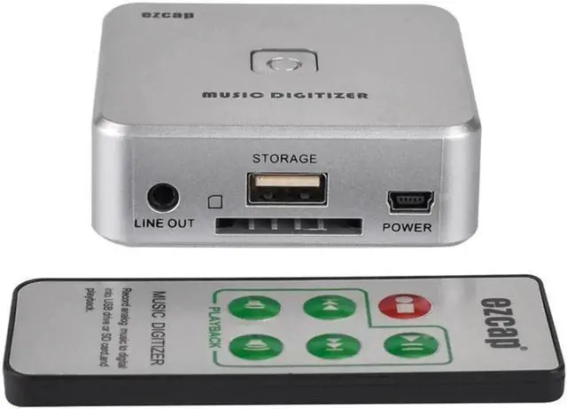 Alt view image 5 of 6 - JAENFONG EZCAP 241 Music Digitizer Audio Capture Recorder Box Convert old analog music to MP3 Support USB drive or For SD card