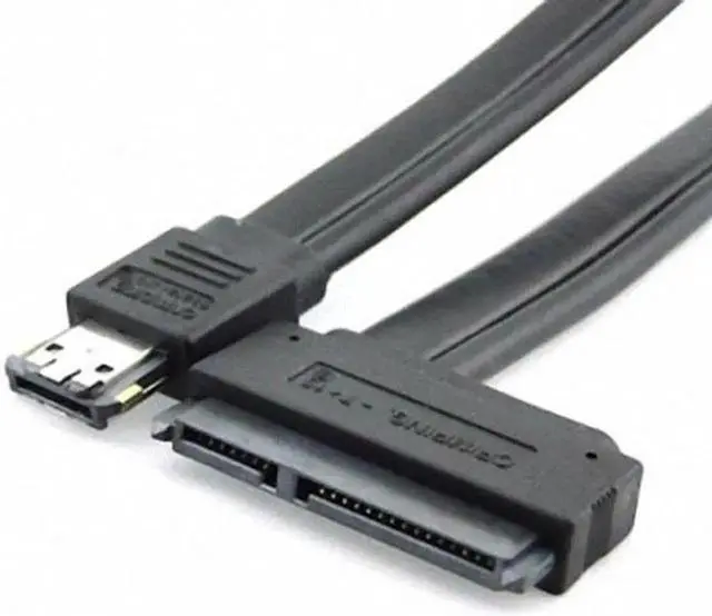 Alt view image 6 of 7 - JAENFONG Dual Power 12V and 5V eSATAp Power ESATA USB 2.0 combo to 22Pin SATA cable for 2.5" 3.5" Hard Disk Drive