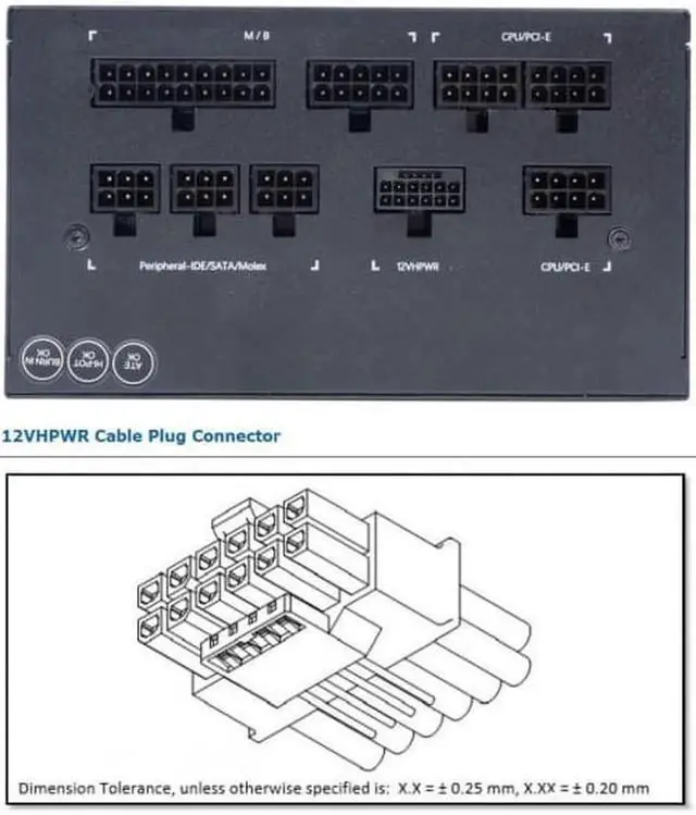 Alt view image 5 of 7 - JAENFONG 12VHPWR ATX3.0 PCI-E 5.0 Power Modular Cable 16Pin to 16Pin for 3080 3090TI PSU 12+4Pin Graphics Card