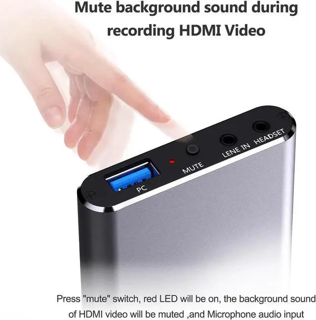 Alt view image 6 of 6 - JAENFONG 4K 60Hz TV Loop HDMI To USB 2.0 Video Capture Card for PS3 Xbox Switch PC Phone Game Recording 1080P 60fps Live Streaming Device