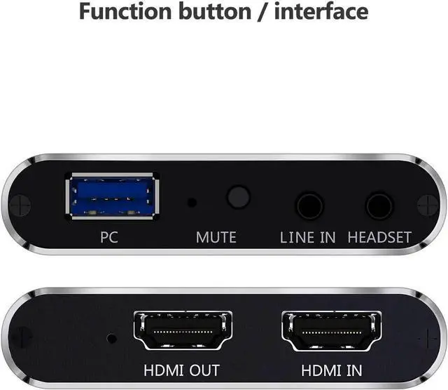 Alt view image 2 of 6 - JAENFONG 4K 60Hz TV Loop HDMI To USB 2.0 Video Capture Card for PS3 Xbox Switch PC Phone Game Recording 1080P 60fps Live Streaming Device
