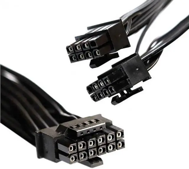 Alt view image 4 of 6 - JAENFONG 2VHPWR ATX3.0 PCI-E 5.0 Power Modular Cable to Dual ATX 8Pin for 3080 3090TI PSU 16Pin 12+4P Graphics Card