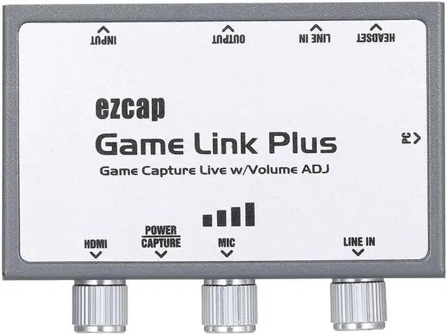 Alt view image 5 of 6 - JAENFONG Game Link Plus Game Video Capture Box Capture Card Maximum Support for 2160P Input/Output Resolution with Volume Adjustment Knob