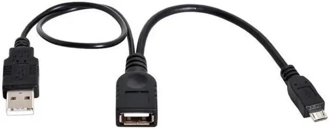 Alt view image 7 of 7 - JAENFONG Black Color Micro USB 2.0 OTG Host Flash Disk Cable with USB power for Galaxy S3 i9300 S4 i9500 Note2 Note3S5