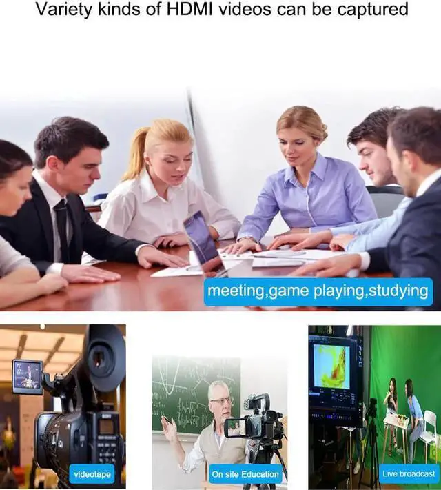 Alt view image 5 of 5 - JAENFONG Real Full HD 1080P 60fps 120FPS 4K Video Capture Card HDMI Loop Mic Audio Line In USB 3.0 Game Recording Live Streaming Device