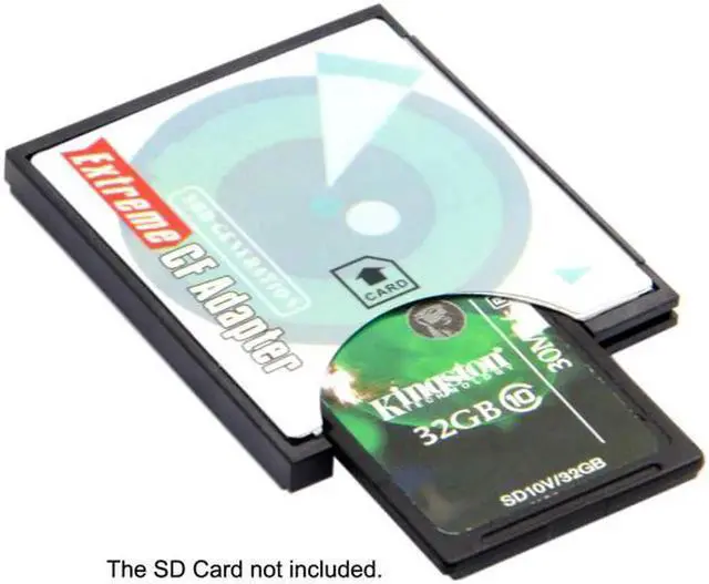 Alt view image 2 of 7 - JAENFONG Camera SD SDHC SDXC to High-Speed Extreme Compact Flash CF Type I Memory Card Adapter