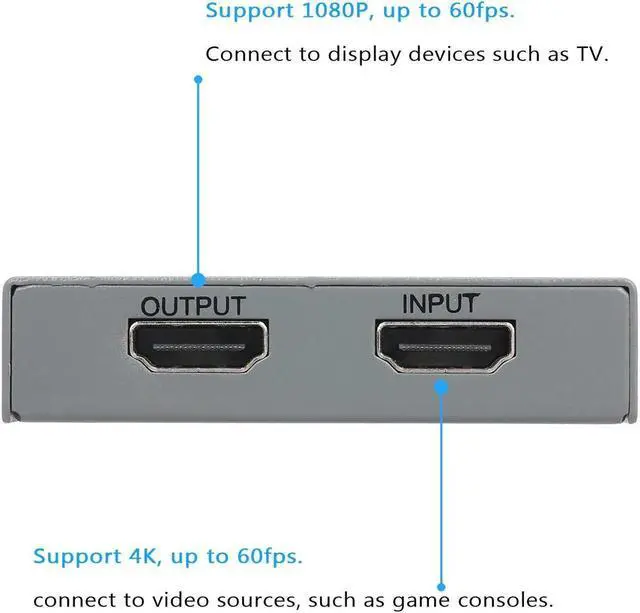 Alt view image 5 of 6 - JAENFONG ezcap269 1080P HD Video Game Capture Box for Live Video Support 4K Video Input and Output MIC Input Gamepad Audio Input