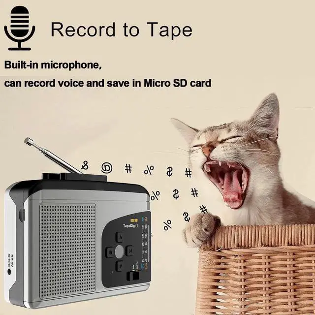 Alt view image 2 of 6 - JAENFONG Ezcap Original Tape Walkman Cassette Player AM/FM Radio Record,Cassette To MP3 Converter To Micro SD Card Audio Capture Card Box