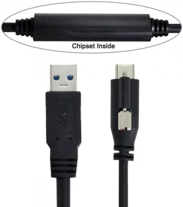 Alt view image 5 of 7 - JAENFONG USB 3.1 Type-C Single Screw Locking to USB3.0 Data Cable Mount Type for Industrial Camera RecorderLaptop PCDisk